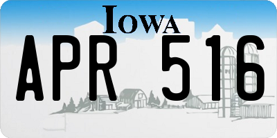 IA license plate APR516