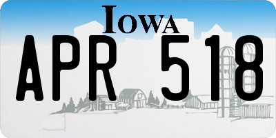 IA license plate APR518