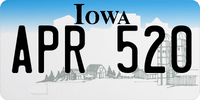 IA license plate APR520