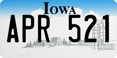 IA license plate APR521