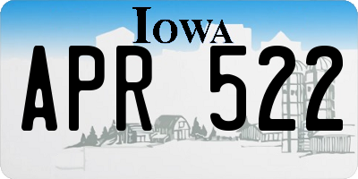IA license plate APR522