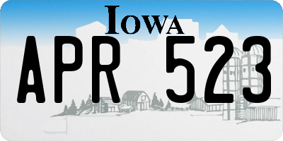 IA license plate APR523