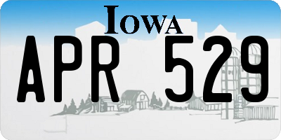 IA license plate APR529