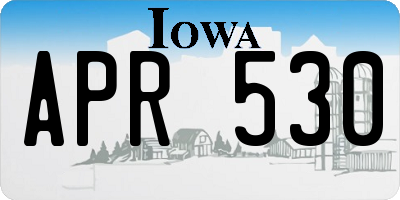 IA license plate APR530