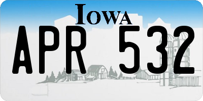 IA license plate APR532