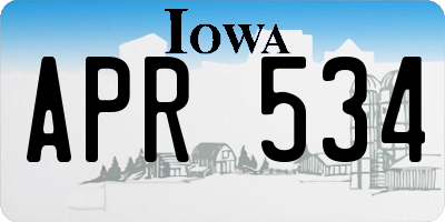 IA license plate APR534