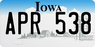 IA license plate APR538