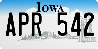 IA license plate APR542