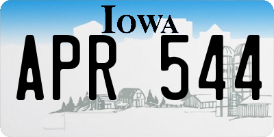 IA license plate APR544