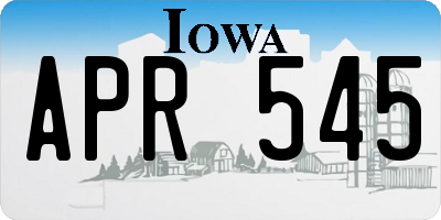 IA license plate APR545