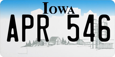 IA license plate APR546