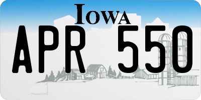 IA license plate APR550