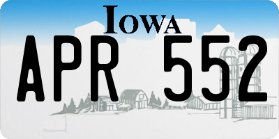 IA license plate APR552