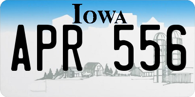 IA license plate APR556