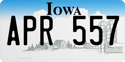 IA license plate APR557