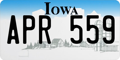 IA license plate APR559