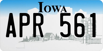 IA license plate APR561