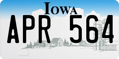 IA license plate APR564