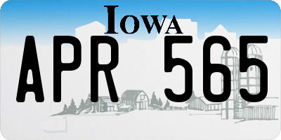 IA license plate APR565