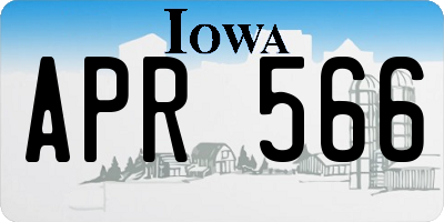 IA license plate APR566