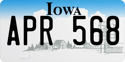 IA license plate APR568