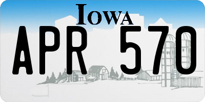 IA license plate APR570