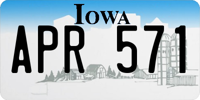 IA license plate APR571