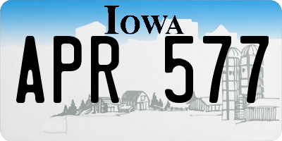 IA license plate APR577