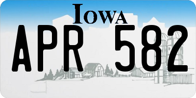 IA license plate APR582