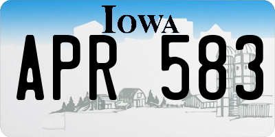 IA license plate APR583