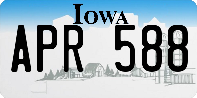 IA license plate APR588