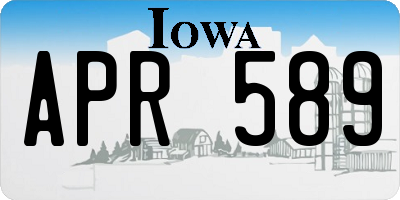 IA license plate APR589