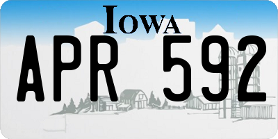 IA license plate APR592