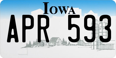 IA license plate APR593