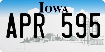IA license plate APR595