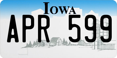 IA license plate APR599