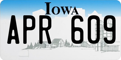 IA license plate APR609