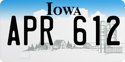 IA license plate APR612