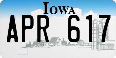 IA license plate APR617