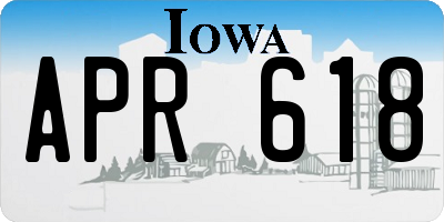 IA license plate APR618