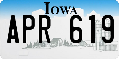 IA license plate APR619