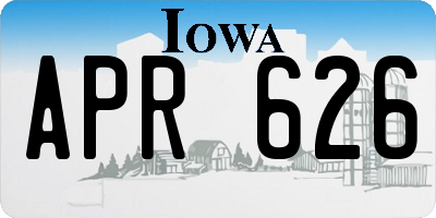 IA license plate APR626
