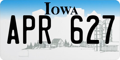 IA license plate APR627