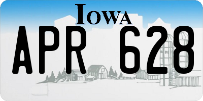 IA license plate APR628