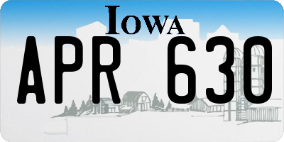 IA license plate APR630
