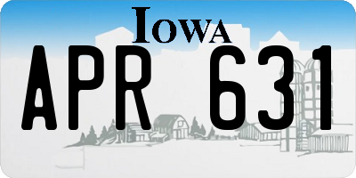 IA license plate APR631