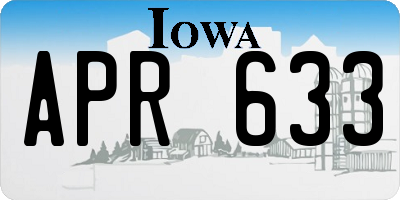 IA license plate APR633