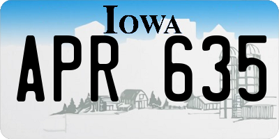 IA license plate APR635