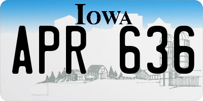 IA license plate APR636