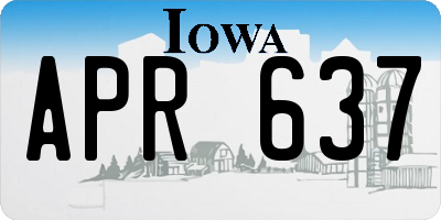 IA license plate APR637